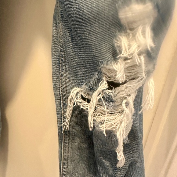 AGOLDE RILEY HIGH RISE STRAIGHT CROP Classic Blue Women's Jeans sz 25 denim - Picture 5 of 11